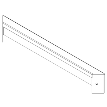 Kortena tērauda puķu kaste - Panelis - 10 x 60 cm