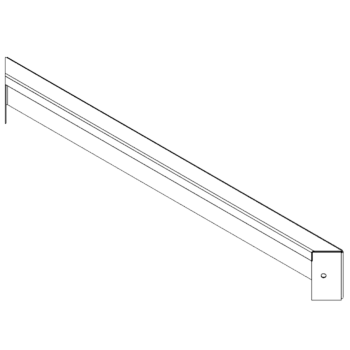 Kortena tērauda puķu kaste - Panelis - 10 x 80 cm