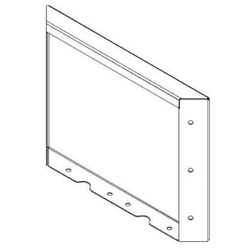 Tērauda puķu kaste - Panelis - 30 x 40 cm - RAL9005 matēts (melns)