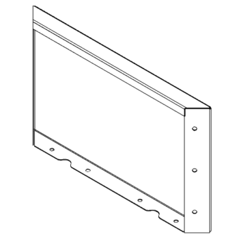 Tērauda puķu kaste - Panelis - 30 x 50 cm - RAL9005 matēts (melns)