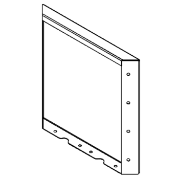 Tērauda puķu kaste - Panelis - 40 x 40 cm - RAL9005 matēts (melns)