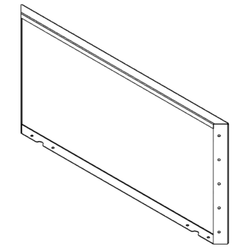 Tērauda puķu kaste - Panelis - 50 x 100 cm - RAL7016 matēts (antracīta pelēks)