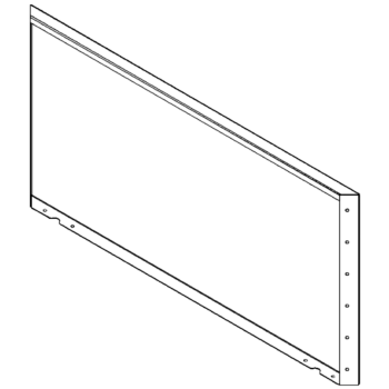 Tērauda puķu kaste - Panelis - 60 x 120 cm - RAL9010 matēts (balts)