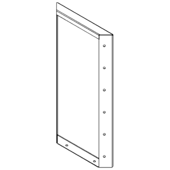 Tērauda puķu kaste - Panelis - 60 x 30 cm - RAL9010 matēts (balts)