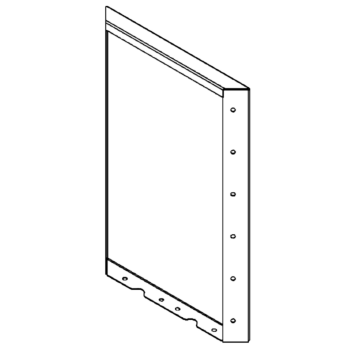 Tērauda puķu kaste - Panelis - 60 x 40 cm - RAL9005 matēts (melns)