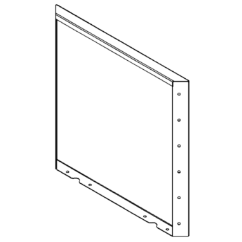 Tērauda puķu kaste - Panelis - 60 x 60 cm - RAL9010 matēts (balts)