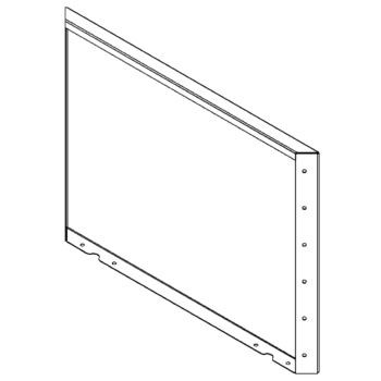 Tērauda puķu kaste - Panelis - 60 x 80 cm - RAL9005 matēts (melns)