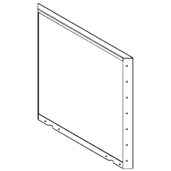 Tērauda puķu kaste - Panelis - 70 x 70 cm - RAL9010 matēts (balts)