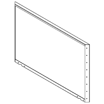 Tērauda puķu kaste - Panelis - 80 x 120 cm - RAL9005 matēts (melns)