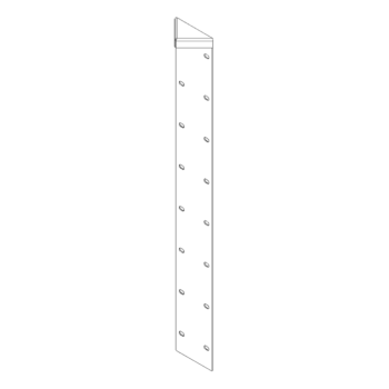 Stūra elements tērauds ar pulverkrāsas pārklājumu 180° 80 cm
