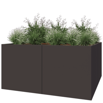 Tērauda puķu kaste XXL - Kvadrāts - 200 x 200 x 100 cm - Cita RAL krāsa - Bez pamatplates