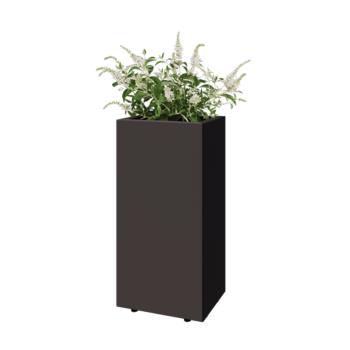 Tērauda puķu kaste - Taisnstūris - 40 x 30 x 80 cm - Cita RAL krāsa - Ar pamatplati - Ar kājām