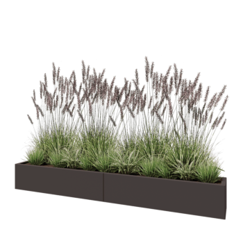 Tērauda puķu kaste XXL - Taisnstūris - 240 x 30 x 30 cm - RAL7016 matēts (antracīta pelēks) - Bez pamatplates