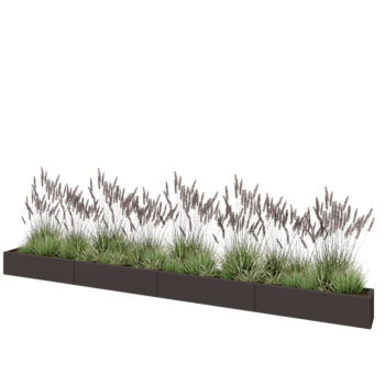 Tērauda puķu kaste XXL - Taisnstūris - 480 x 30 x 30 cm - Cita RAL krāsa - Bez pamatplates