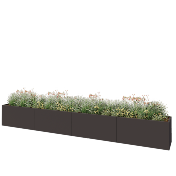 Tērauda puķu kaste XXL - Taisnstūris - 480 x 50 x 60 cm - Cita RAL krāsa - Bez pamatplates