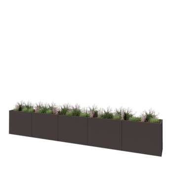 Tērauda puķu kaste XXL - Taisnstūris - 500 x 50 x 80 cm - Cita RAL krāsa - Bez pamatplates