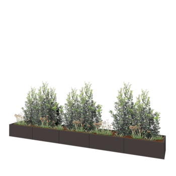 Tērauda puķu kaste XXL - Taisnstūris - 500 x 60 x 40 cm - Cita RAL krāsa - Bez pamatplates