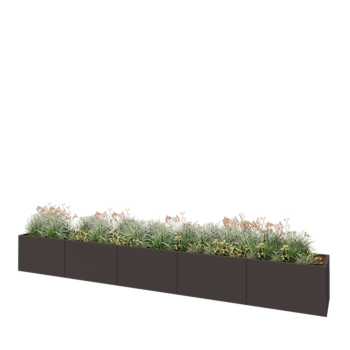 Tērauda puķu kaste XXL - Taisnstūris - 500 x 60 x 60 cm - Cita RAL krāsa - Bez pamatplates