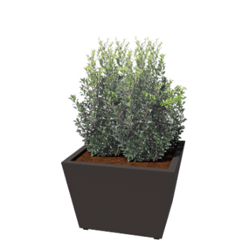 Tērauda puķu kaste - Konuss - 80 x 80 x 51,5 cm - Metināts - RAL7016 matēts (antracīta pelēks) - Ar pamatplati