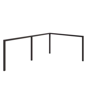 Tērauda pergola - Stūris - 600 x 412 x 230 cm - RAL7016 matēts (antracīta pelēks) - Bez betona pamata