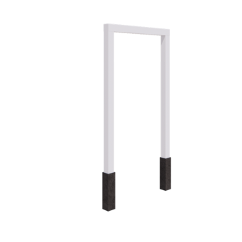 Tērauda pergola - Taisns - 150 x 230 cm - RAL9010 matēts (balts) - Ar betona pamatu