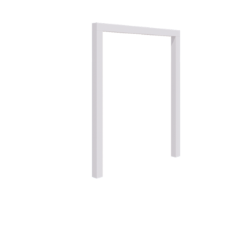 Tērauda pergola - Taisns - 200 x 230 cm - RAL9010 matēts (balts) - Bez betona pamata