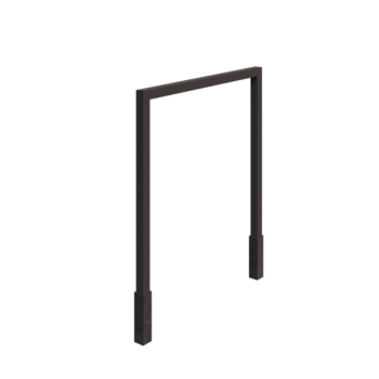 Tērauda pergola - Taisns - 250 x 230 cm - RAL7016 matēts (antracīta pelēks) - Ar betona pamatu