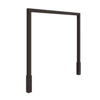 Tērauda pergola - Taisns - 300 x 230 cm - Cita RAL krāsa - Ar betona pamatu