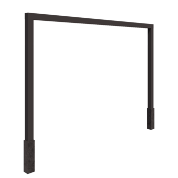 Tērauda pergola - Taisns - 400 x 230 cm - Cita RAL krāsa - Ar betona pamatu