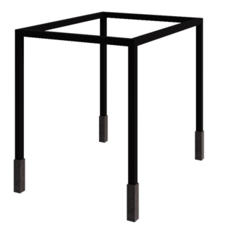 Tērauda pergola - Taisnstūris - 324 x 250 x 230 cm - RAL9005 matēts (melns) - Ar betona pamatu