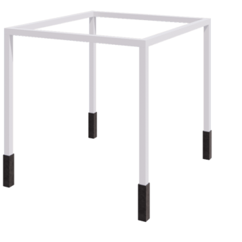 Tērauda pergola - Kvadrāts - 324 x 300 x 230 cm - RAL9010 matēts (balts) - Ar betona pamatu