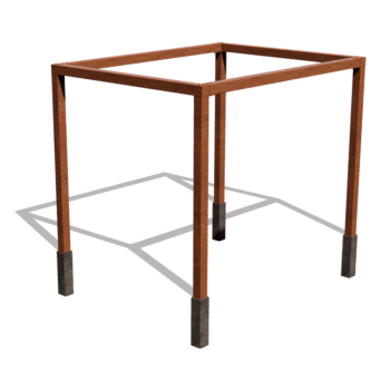 Kortena tērauda pergola izkārtojums laukums 324 x 250 cm