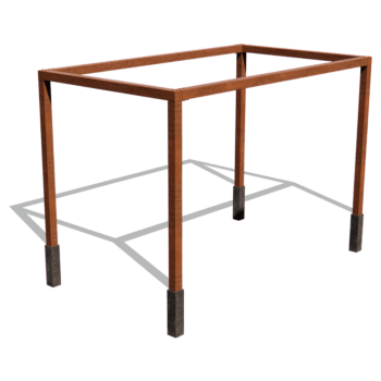 Kortena tērauda pergola izkārtojums kvadrātveida 424 x 250 cm