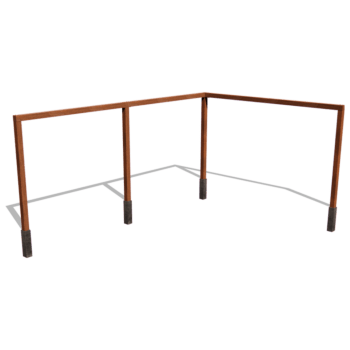 Kortena tērauda pergola stūra izkārtojums 600 x 412 cm
