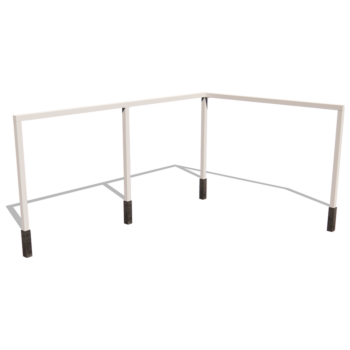 Tērauda pergola - Stūris - 600 x 412 x 230 cm - RAL9005 matēts (melns) - Bez betona pamata