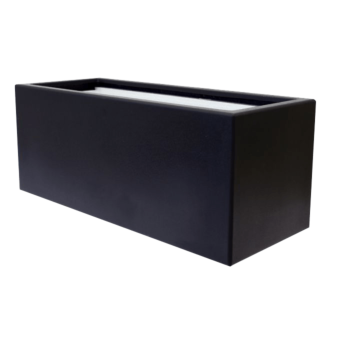 Stikla šķiedras puķu kaste - Taisnstūris - 100 x 50 x 50 cm - RAL9010 matēts (balts) - Ar dibenu