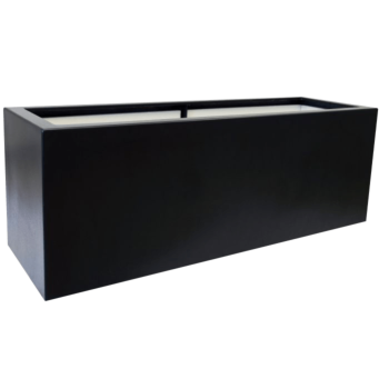 Stikla šķiedras puķu kaste - Taisnstūris - 120 x 40 x 50 cm - RAL9010 matēts (balts) - Ar dibenu