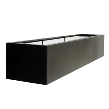 Stikla šķiedras puķu kaste - Taisnstūris - 200 x 50 x 40 cm - RAL9010 matēts (balts) - Ar dibenu