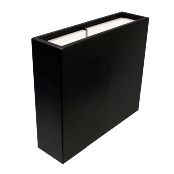 Stikla šķiedras puķu kaste - Taisnstūris - 90 x 25 x 80 cm - RAL9005 matēts (melns) - Ar dibenu