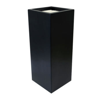 Stikla šķiedras puķu kaste - Kvadrāts - 40 x 40 x 120 cm - RAL9010 matēts (balts) - Ar dibenu