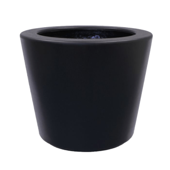 Stikla šķiedras puķu kaste - Konisks - Ø 95 x 70 cm - RAL9010 matēts (balts) - Ar dibenu