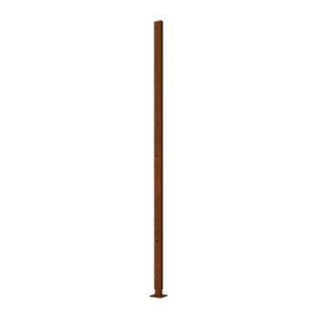 Kortena tērauda statnis taisns plakana pamatne ar 190 x 6 x 3 cm