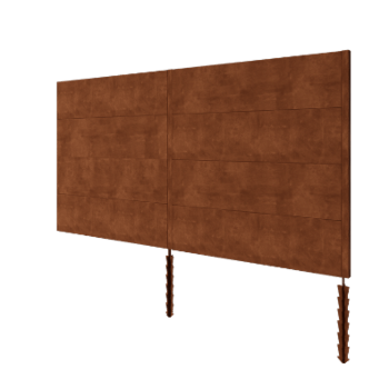 Kortena tērauda žogs H4 - Pilns komplekts - 372 x 6 x 190 cm