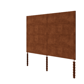 Kortena tērauda žogs H4 - Pilns komplekts - 258 x 6 x 190 cm