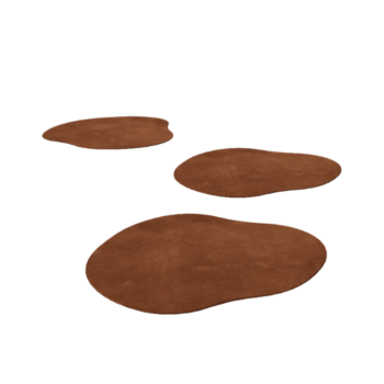 Kortena tērauda soļu plāksne - Organisks - 50 x 50 cm