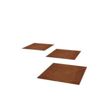 Kortena tērauda soļu plāksne - Kvadrāts - 40 x 40 cm