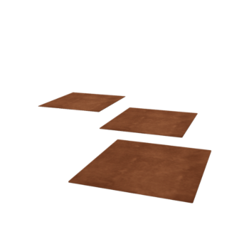 Kortena tērauda soļu plāksne - Kvadrāts - 50 x 50 cm