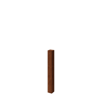 Kortena tērauda dārza nožogojuma stabs - 12 x 12 x 100 cm