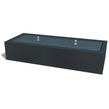 Alumīnija dārza strūklaka - Lyra - 200 x 80 x 40 cm - RAL9010 matēts (balts) - Ar LED apgaismojums