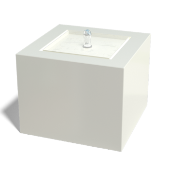 Alumīnija dārza strūklaka - Lyra - 50 x 50 x 40 cm - RAL9005 matēts (melns) - Ar LED apgaismojums